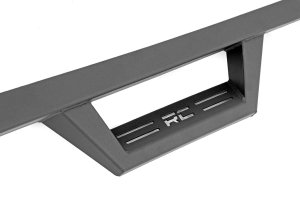 Jeep Wrangler Contoured Drop Steps - Rough Country - Drop step design - Textured Black - '18-'25